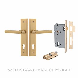 IVER 15402KENTR60KK HELSINKI KEY-KEY ENTRANCE LOCK KITSET STEPPED PLATE BRUSHED BRASS
