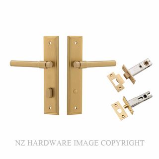 IVER 15402KPRIV60 HELSINKI PRIVACY LATCH KITSET STEPPED PLATE BRUSHED BRASS