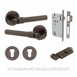 IVER 20621KENTR60KT HELSINKI KEY-TURN ENTRANCE LOCK KITSET ROUND ROSE SIGNATURE BRASS