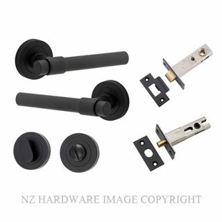 IVER 20623KPRIV60 HELSINKI PRIVACY LATCH KITSET ROUND ROSE MATT BLACK