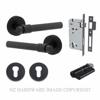 IVER 20623KENTR60KK HELSINKI KEY-KEY ENTRANCE LOCK KITSET ROUND ROSE MATT BLACK