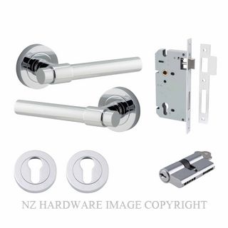 IVER 20624KENTR60KK HELSINKI KEY-KEY ENTRANCE LOCK KITSET ROUND ROSE CHROME PLATE
