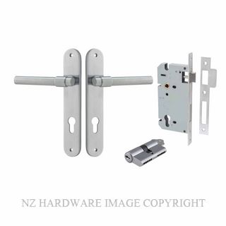 IVER 12400KENTR60KK HELSINKI KEY-KEY ENTRANCE LOCK KITSET OVAL PLATE BRUSHED CHROME