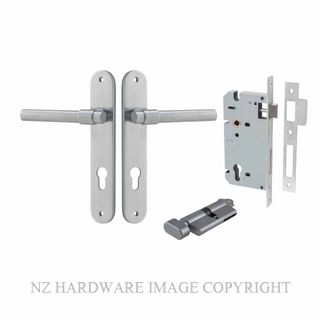 IVER 12400KENTR60KT HELSINKI KEY-TURN ENTRANCE LOCK KITSET OVAL PLATE BRUSHED CHROME