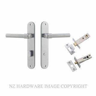 IVER 12400KPRIV60 HELSINKI PRIVACY LATCH KITSET OVAL PLATE BRUSHED CHROME