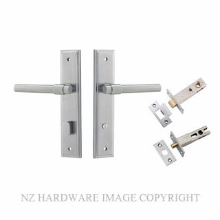 IVER 12402KPRIV60 HELSINKI PRIVACY LATCH KITSET STEPPED PLATE BRUSHED CHROME