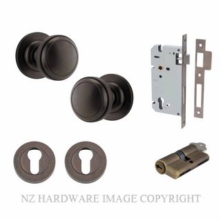 IVER 0211KENTR60KK PADDINGTON KEY-KEY ENTRANCE LOCK KITSET ROUND ROSE SIGNATURE BRASS