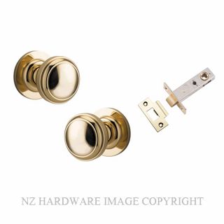 IVER 0210KPASS60 PADDINGTON PASSAGE LATCH KITSET ROUND ROSE POLISHED BRASS