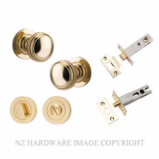 IVER 0210KPRIV60 PADDINGTON PRIVACY LATCH KITSET ROUND ROSE POLISHED BRASS