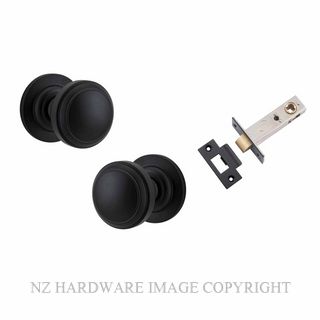 IVER 0213KPASS60 PADDINGTON PASSAGE LATCH KITSET ROUND ROSE MATT BLACK