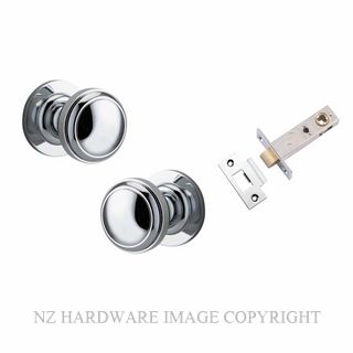 IVER 0214KPASS60 PADDINGTON PASSAGE LATCH KITSET ROUND ROSE CHROME PLATE