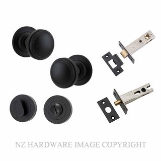 IVER 0213KPRIV60 PADDINGTON PRIVACY LATCH KITSET ROUND ROSE MATT BLACK