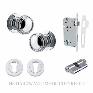 IVER 0214KENTR60KK PADDINGTON KEY-KEY ENTRANCE LOCK KITSET ROUND ROSE CHROME PLATE