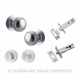 IVER 0215KPRIV60 PADDINGTON PRIVACY LATCH KITSET ROUND ROSE BRUSHED CHROME