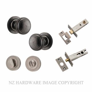 IVER 0217KPRIV60 PADDINGTON PRIVACY LATCH KITSET ROUND ROSE DISTRESSED NICKEL