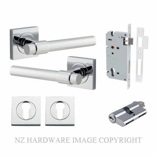 IVER 21204KENTR60KK HELSINKI KEY-KEY ENTRANCE LOCK KITSET SQUARE ROSE CHROME PLATE