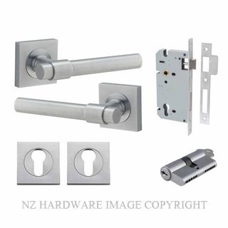 IVER 21205KENTR60KK HELSINKI KEY-KEY ENTRANCE LOCK KITSET SQUARE ROSE BRUSHED CHROME
