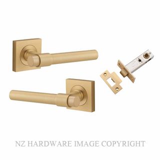 IVER 21206KPASS60 HELSINKI PASSAGE LATCH KITSET SQUARE ROSE BRUSHED BRASS