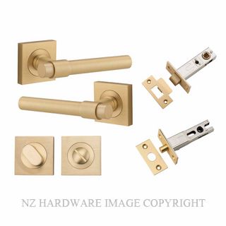 IVER 21206KPRIV60 HELSINKI PRIVACY LATCH KITSET SQUARE ROSE BRUSHED BRASS