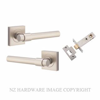 IVER 21209KPASS60 HELSINKI PASSAGE LATCH KITSET SQUARE ROSE SATIN NICKEL