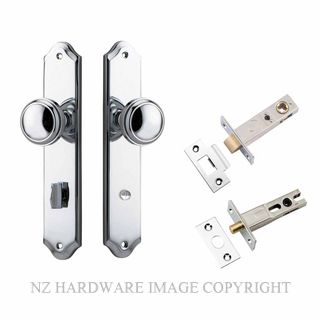 IVER 11826KPRIV60 PADDINGTON PRIVACY LATCH KITSET SHOULDERED PLATE CHROME PLATE