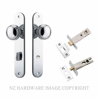 IVER 11832KPRIV60 PADDINGTON PRIVACY LATCH KITSET OVAL PLATE CHROME PLATE