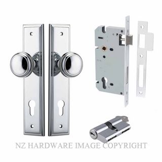 IVER 11838KENTR60KK PADDINGTON KEY-KEY ENTRANCE LOCK KITSET STEPPED PLATE CHROME PLATE