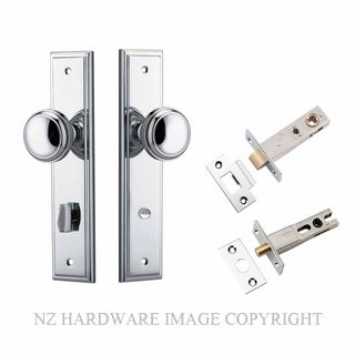 IVER 11838KPRIV60 PADDINGTON PRIVACY LATCH KITSET STEPPED PLATE CHROME PLATE