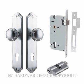 IVER 12326KENTR60KK PADDINGTON KEY-KEY ENTRANCE LOCK KITSET SHOULDERED PLATE BRUSHED CHROME