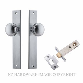 IVER 12320KPASS60 PADDINGTON PASSAGE LATCH KITSET RECTANGULAR PLATE BRUSHED CHROME