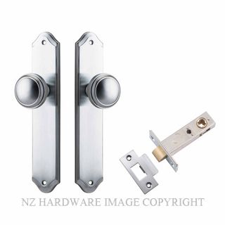 IVER 12326KPASS60 PADDINGTON PASSAGE LATCH KITSET SHOULDERED PLATE BRUSHED CHROME