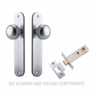 IVER 12332KPASS60 PADDINGTON PASSAGE LATCH KITSET OVAL PLATE BRUSHED CHROME