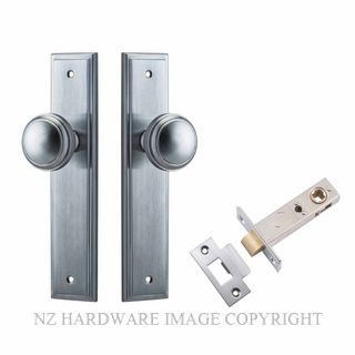 IVER 12338KPASS60 PADDINGTON PASSAGE LATCH KITSET STEPPED PLATE BRUSHED CHROME