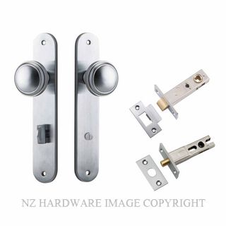 IVER 12332KPRIV60 PADDINGTON PRIVACY LATCH KITSET OVAL PLATE BRUSHED CHROME