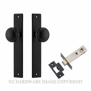 IVER 12820KPASS60 PADDINGTON PASSAGE LATCH KITSET RECTANGULAR PLATE MATT BLACK