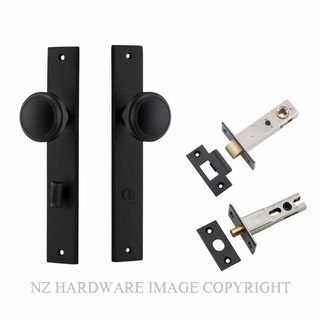 IVER 12820KPRIV60 PADDINGTON PRIVACY LATCH KITSET RECTANGULAR PLATE MATT BLACK