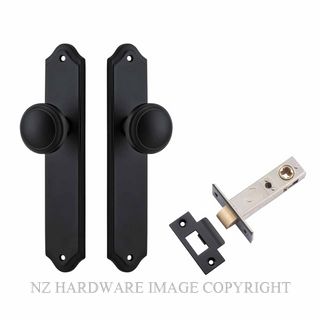 IVER 12826KPASS60 PADDINGTON PASSAGE LATCH KITSET SHOULDERED PLATE MATT BLACK
