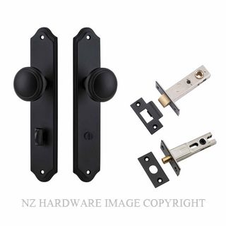 IVER 12826KPRIV60 PADDINGTON PRIVACY LATCH KITSET SHOULDERED PLATE MATT BLACK
