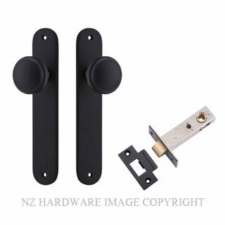 IVER 12832KPASS60 PADDINGTON PASSAGE LATCH KITSET OVAL PLATE MATT BLACK