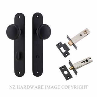 IVER 12832KPRIV60 PADDINGTON PRIVACY LATCH KITSET OVAL PLATE MATT BLACK