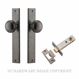 IVER 13820KPASS60 PADDINGTON PASSAGE LATCH KITSET RECTANGULAR PLATE DISTRESSED NICKEL