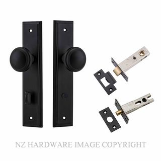 IVER 12838KPRIV60 PADDINGTON PRIVACY LATCH KITSET STEPPED PLATE MATT BLACK