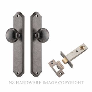IVER 13826KPASS60 PADDINGTON PASSAGE LATCH KITSET SHOULDERED PLATE DISTRESSED NICKEL