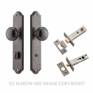 IVER 13826KPRIV60 PADDINGTON PRIVACY LATCH KITSET SHOULDERED PLATE DISTRESSED NICKEL