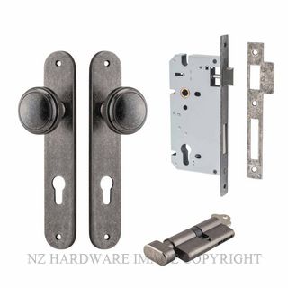 IVER 13832KENTR60KT PADDINGTON KEY-TURN ENTRANCE LOCK KITSET DISTRESSED NICKEL