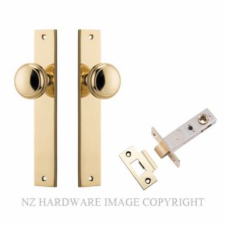 IVER 10320KPASS60 PADDINGTON PASSAGE LATCH KITSET RECTANGULAR PLATE POLISHED BRASS