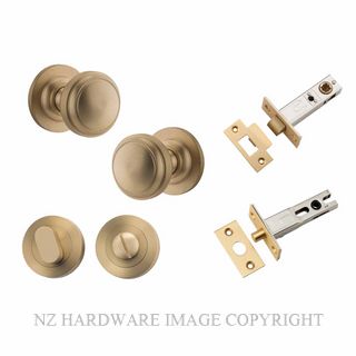 IVER 0253KPRIV60 PADDINGTON PRIVACY LATCH KITSET ROUND ROSE BRUSHED BRASS