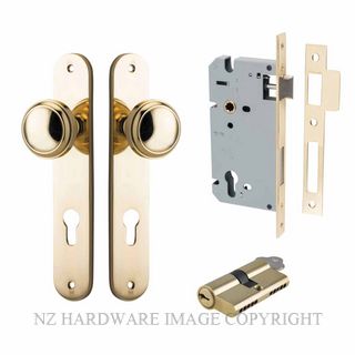 IVER 10332KENTR60KK PADDINGTON KEY-KEY ENTRANCE LOCK KITSET OVAL PLATE POLISHED BRASS