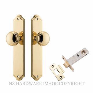 IVER 10326KPASS60 PADDINGTON PASSAGE LATCH KITSET SHOULDERED PLATE POLISHED BRASS