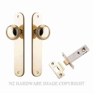 IVER 10332KPASS60 PADDINGTON PASSAGE LATCH KITSET OVAL PLATE POLISHED BRASS